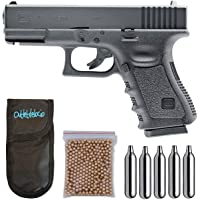 Los mejores  - Umarex U58358. Pistola perdigon Glock 19 Gas Co2. 4-5mm. + Funda Portabombonas + Balines + Bombonas co2. 23054-29318…